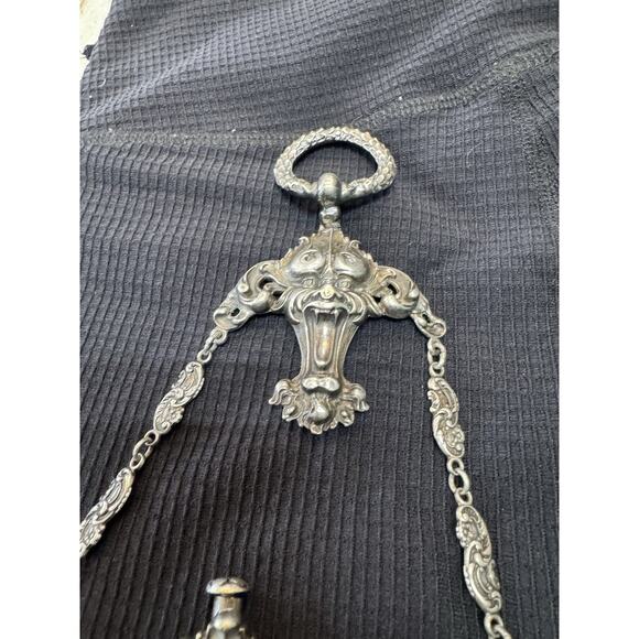 French Antique Sterling Silver Gargoyle Mascaron Frame Purse - Picture 14 of 14